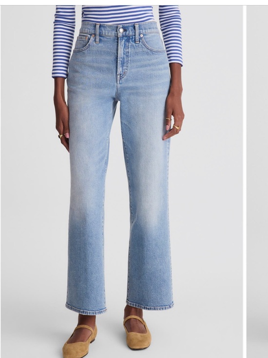 Madewell Denim - Madewell the Perfect Vintage Wide Leg Cropped Jeans Medium Wash